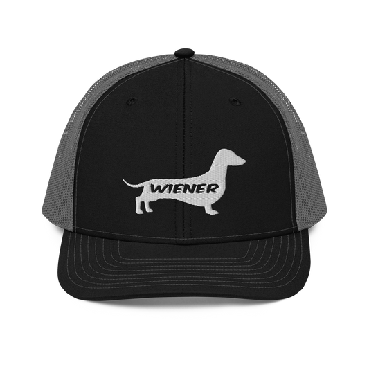 Dachshund Wiener Dog Trucker cap Black Charcoal