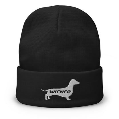 Dachshund Wiener Dog Beanie Black