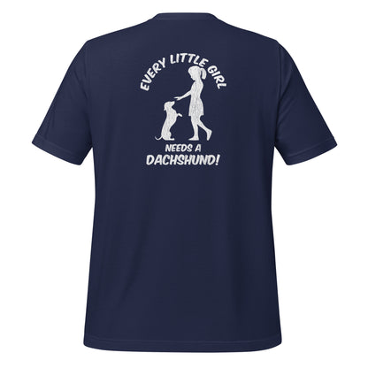 Every Little Girl Needs a Dachshund Shirt Navy