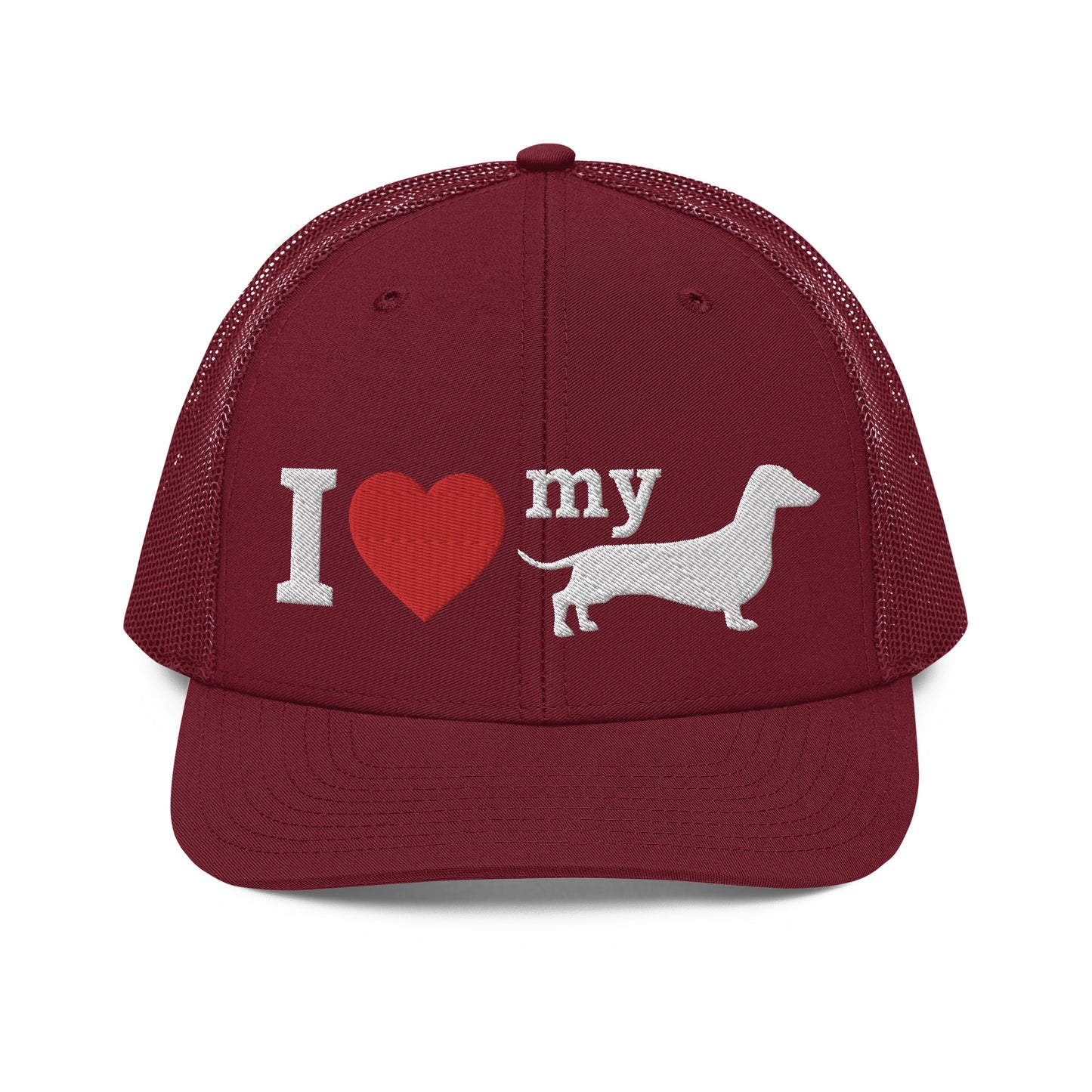 I Love My Dachshund Hat Cardinal