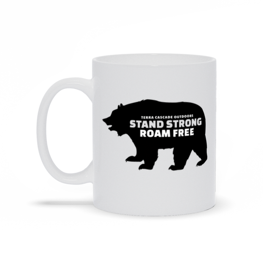 Terra Cascade Outdoors Stand Strong Roam Free Bear Coffee Mug