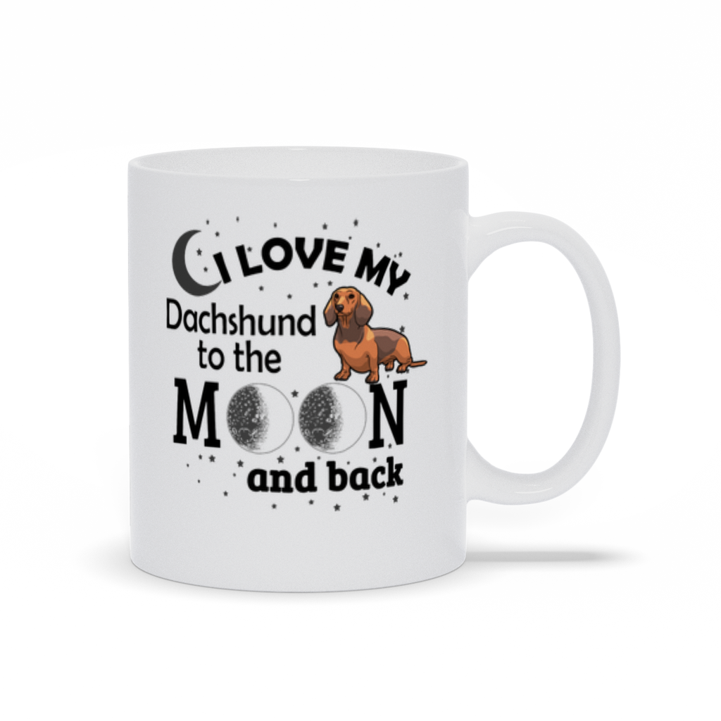 I Love My Dachshund to the Moon and Back Coffee Mug