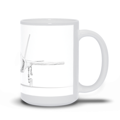 The F-35 Fighter Jet White Coffee Mug