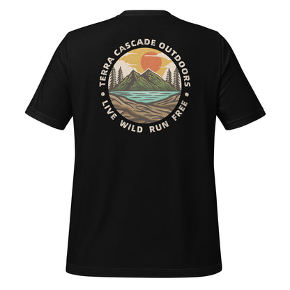 Terra Cascade Outdoors Live Wild Run Free t-shirt