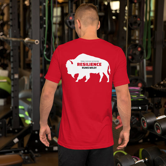 Terra Cascade Outdoors Resilience Runs Wild Buffalo T-Shirt: A Symbol of Strength and Spirit!