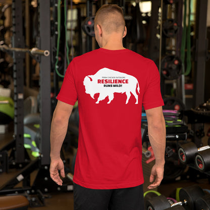 Terra Cascade Outdoors Resilience Runs Wild Buffalo T-Shirt: A Symbol of Strength and Spirit!