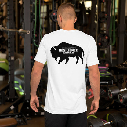 Terra Cascade Outdoors Resilience Runs Wild Buffalo T-Shirt: A Symbol of Strength and Spirit!