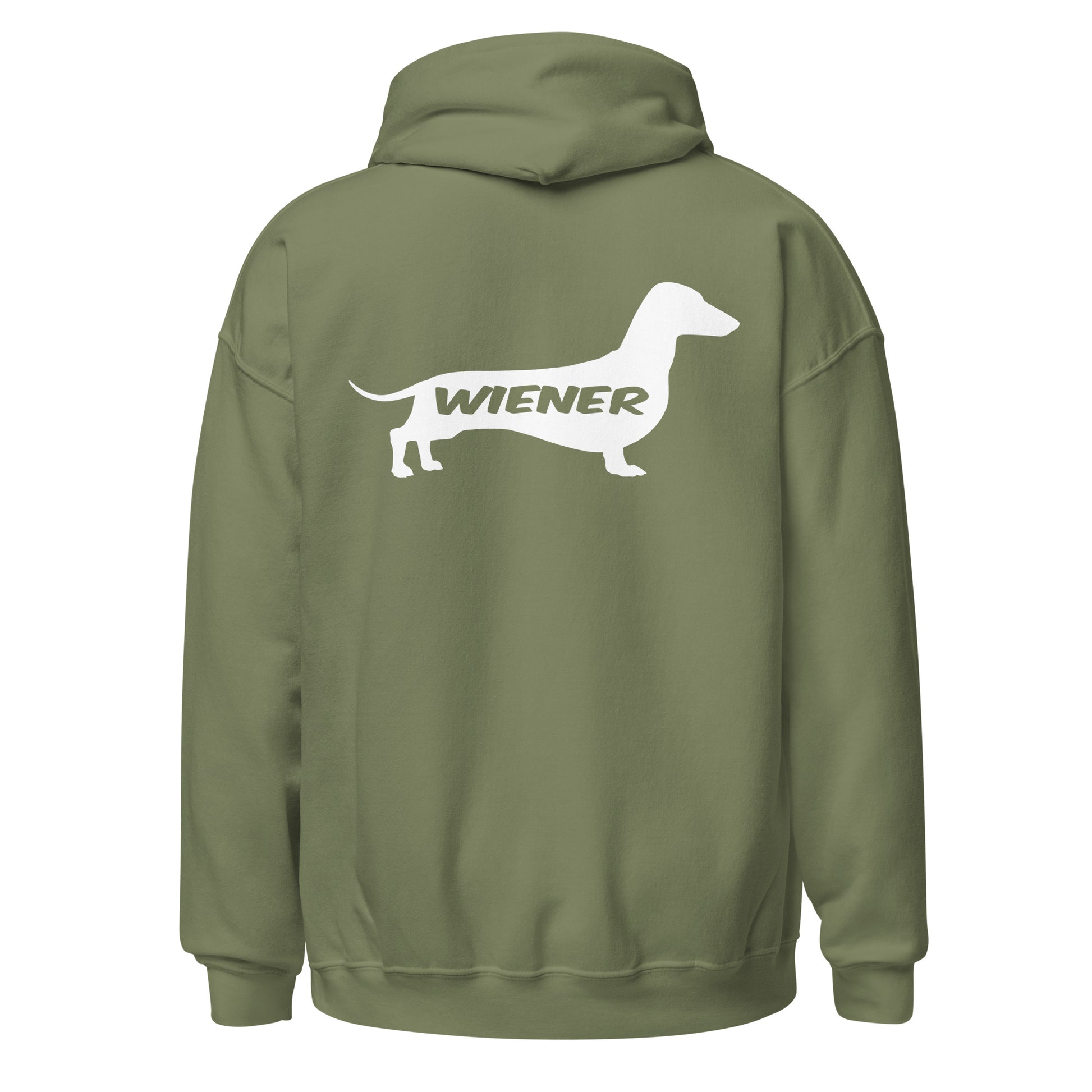 Dachshund Wiener Dog Hoodie Army Green