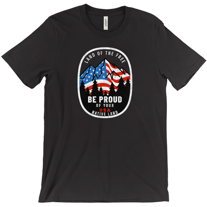 Land of the Free Be Proud of Your Native Land Vintage -Shirts