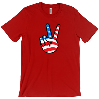 Peace Sign Patriotic USA T-Shirt