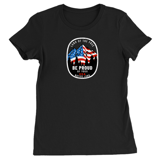 Land of the Free Be Proud of Your Native Land Vintage Women's T-Shirt