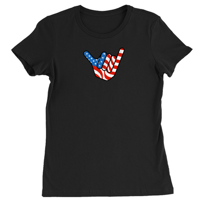 Hang Ten Patriotic USA Women's Vintage T-Shirt