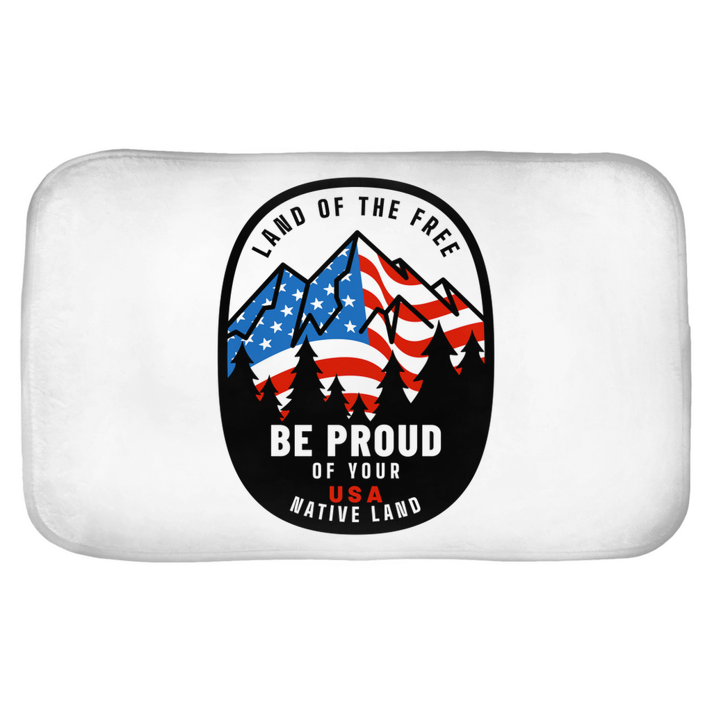 Land of the Free Patriotic USA Bath Mat