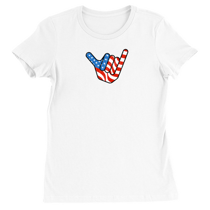 Hang Ten Patriotic USA Women's Vintage T-Shirt