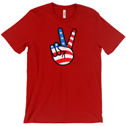 Peace Sign Patriotic USA Vintage T-Shirt