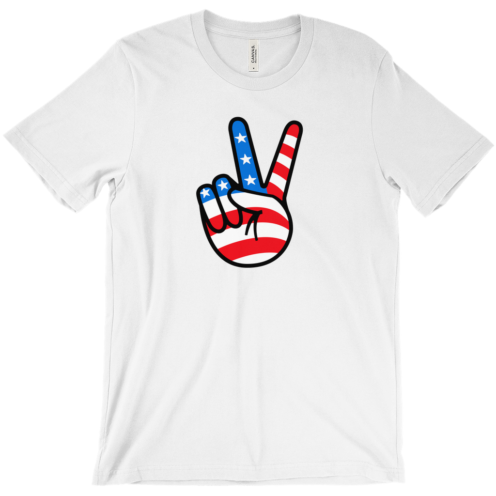 Peace Sign Patriotic USA T-Shirt