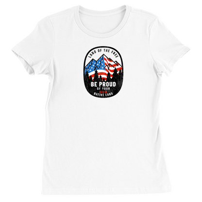 Land of the Free Be Proud of Your Native Land Vintage Women's T-Shirt