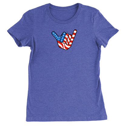 Hang Ten Patriotic USA Women's Vintage T-Shirt