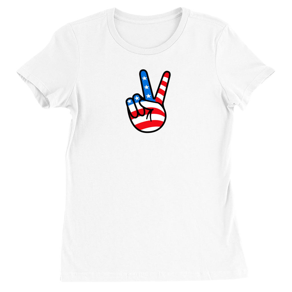 American Peace Sign Women's T-shirt White