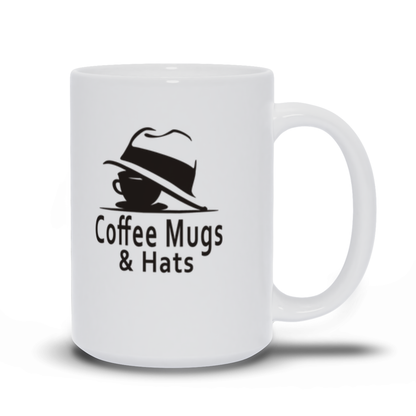 Coffee Mugs and Hats Logo 15oz Coffee Mug