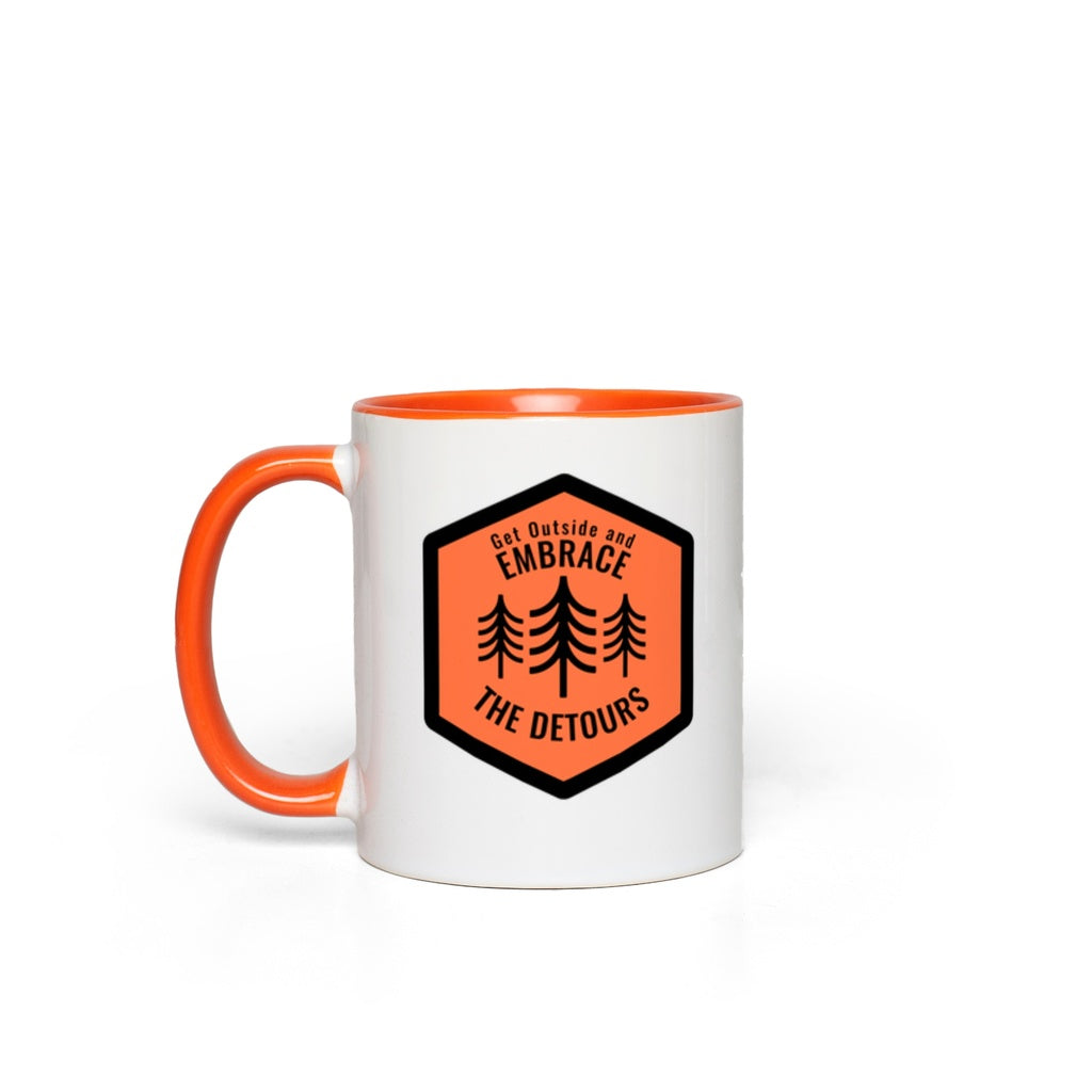Get Outside and Embrace the Detours Coffee Mug Orange