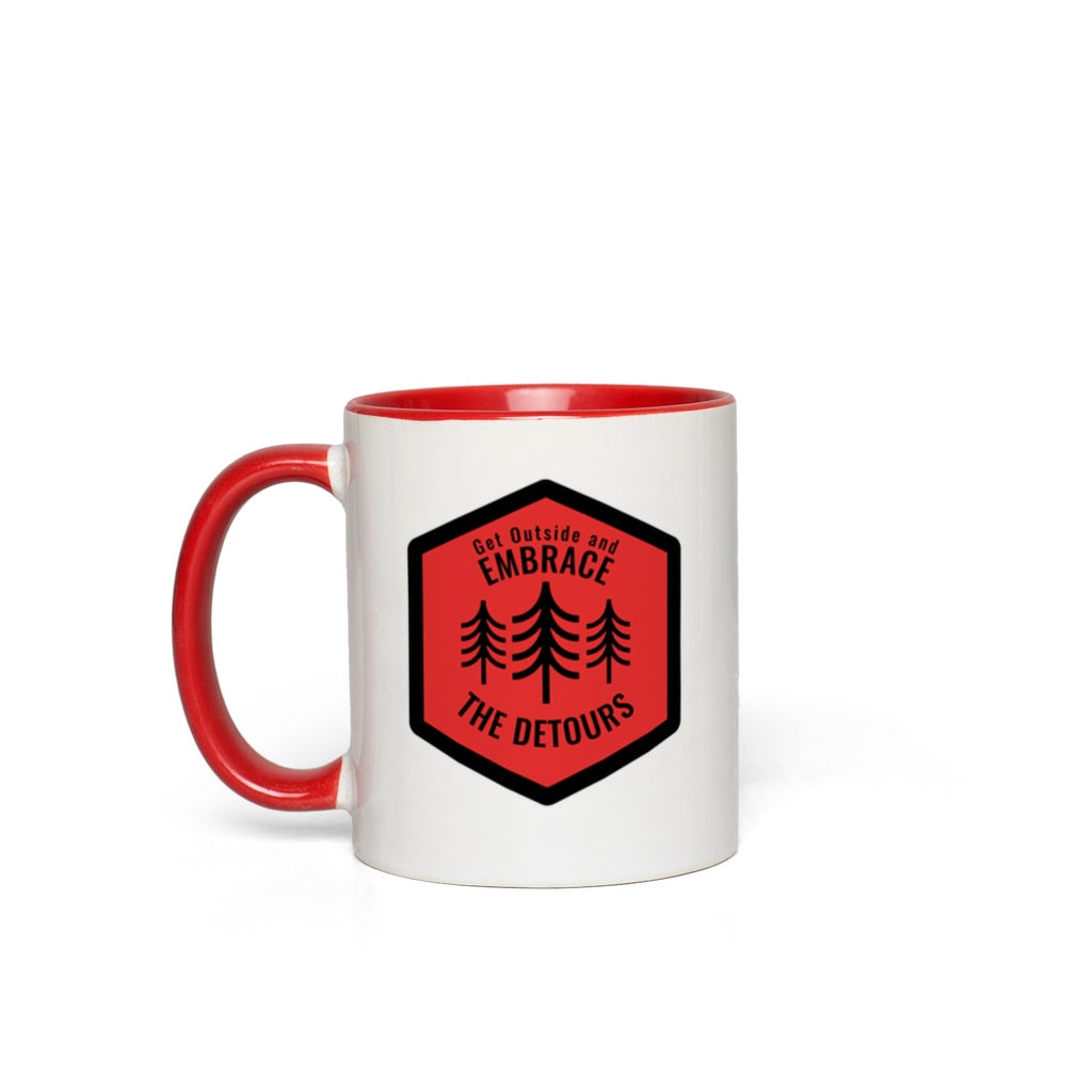 Get Outside and Embrace the Detours Coffee Mug Red