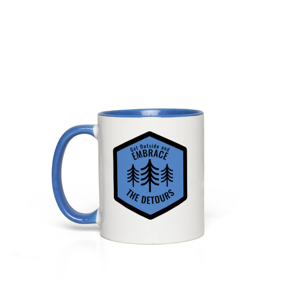 Get Outside and Embrace the Detours Coffee Mug Blue