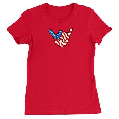 Hang Ten Patriotic USA Women's Vintage T-Shirt