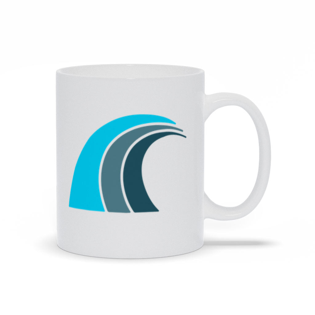 Blue Gray Ocean Wave Coffee Mug