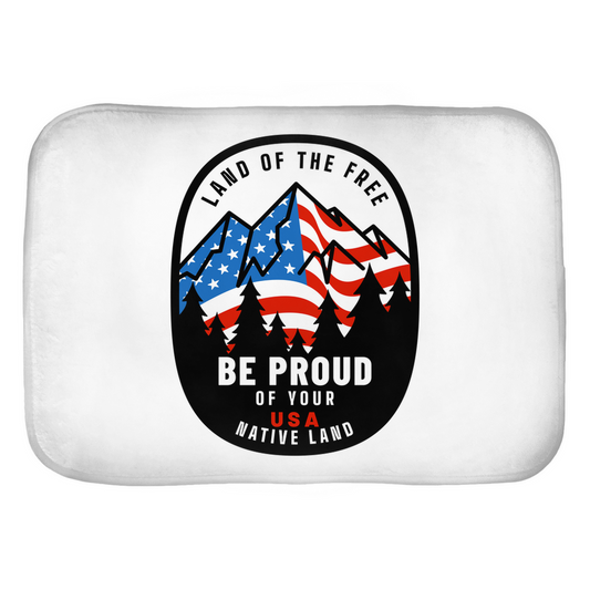 Land of the Free Patriotic USA Bath Mat