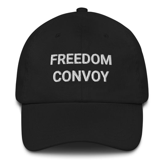 Freedom Convoy embroidered black dad hat.