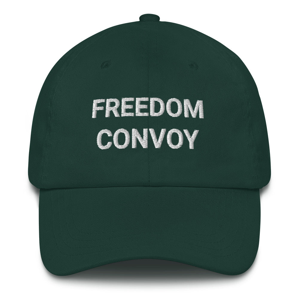Freedom Convoy embroidered green dad hat.