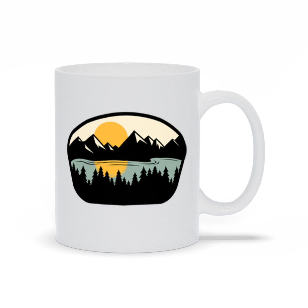 Mountain Lake Sunset Coffee Mug