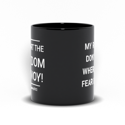 My rights don't end Freedom Convoy coffee mug