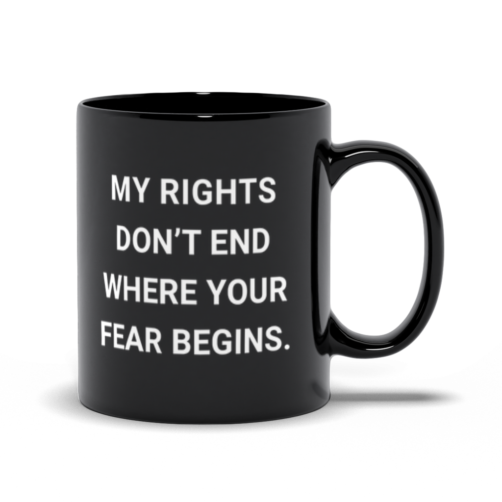 My rights don't end Freedom Convoy coffee mug