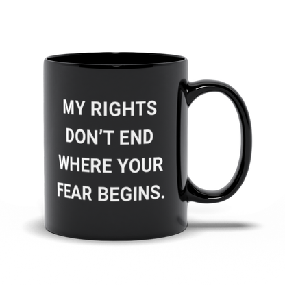 My rights don't end Freedom Convoy coffee mug