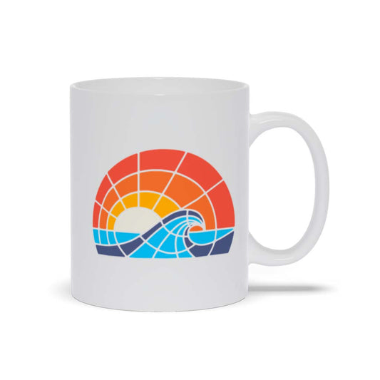 Ocean Sunset with Wave Coffee Mug
