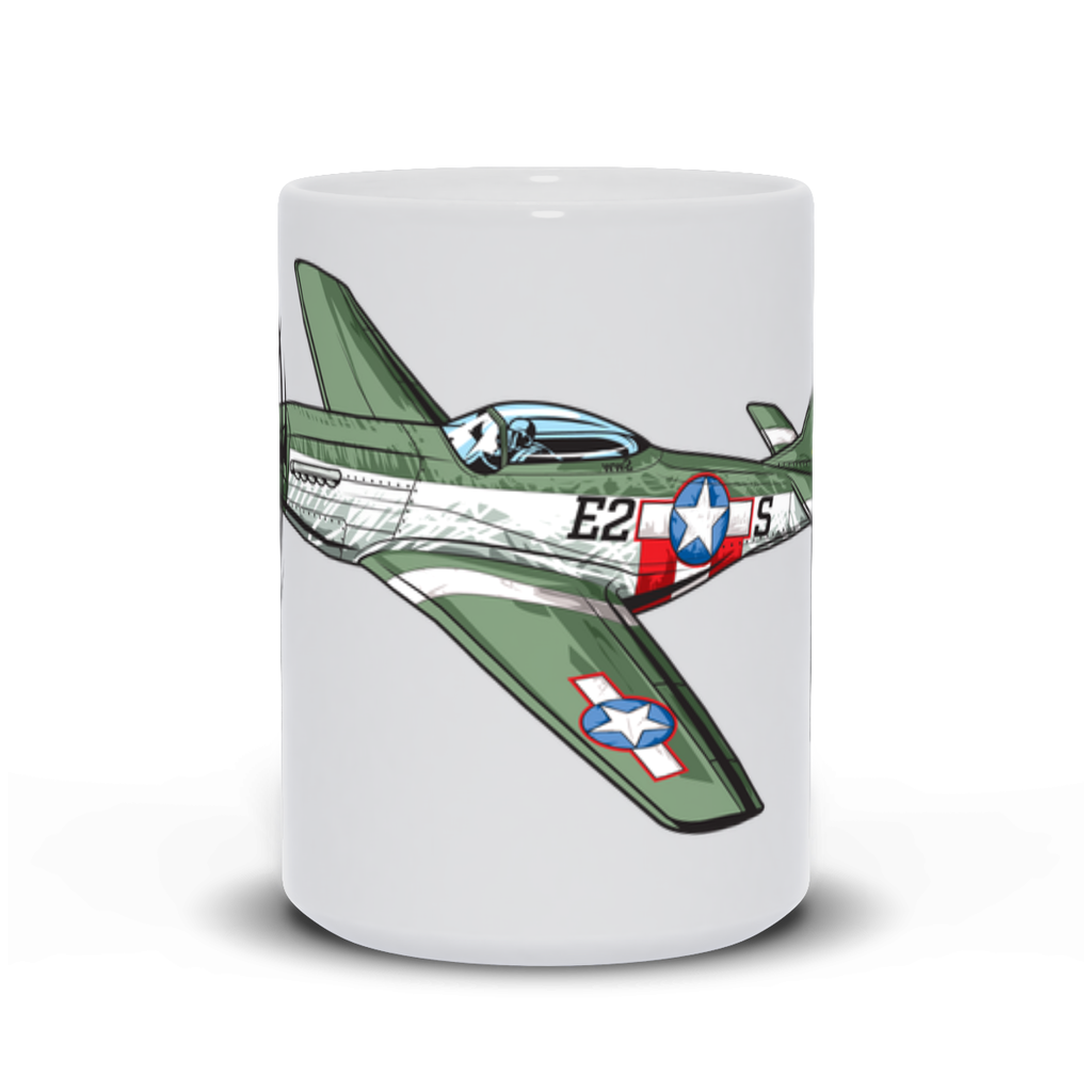 WWII P51 Mustang Fighter Plane Coffee Mug Large