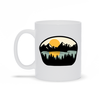 Mountain Lake Sunset Coffee Mug Right