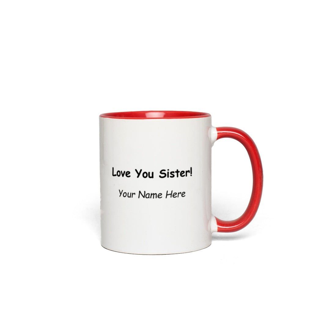Best Sister Ever Personalized Accent Coffee Mug