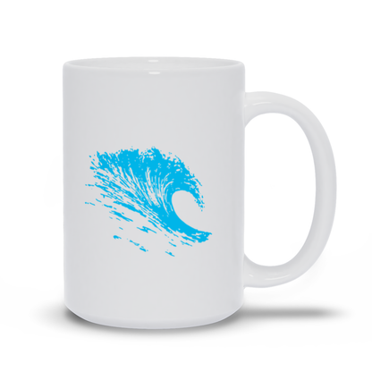 Chasing Blue Waves Coffee Mug Large