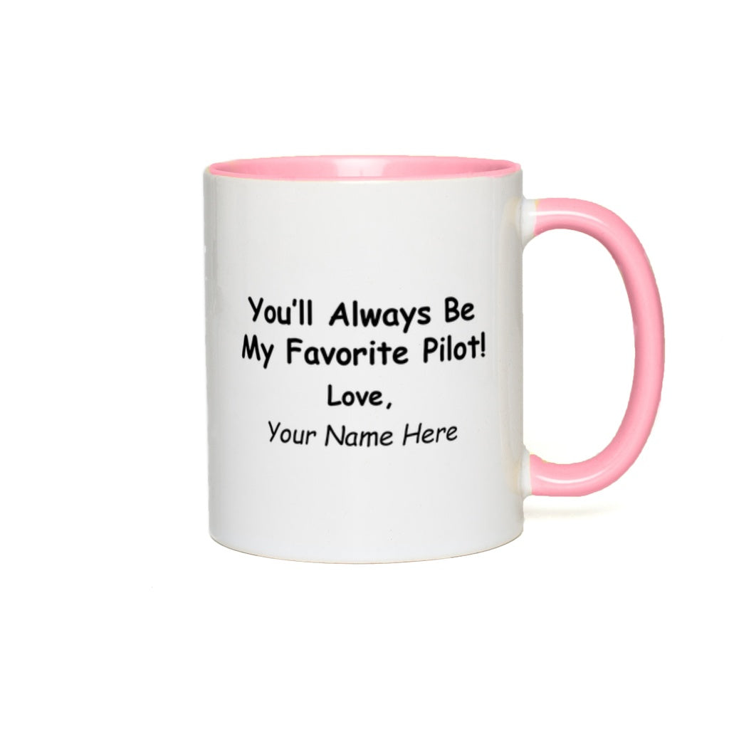 Best Pilot Ever Personalized Accent Coffee Mug