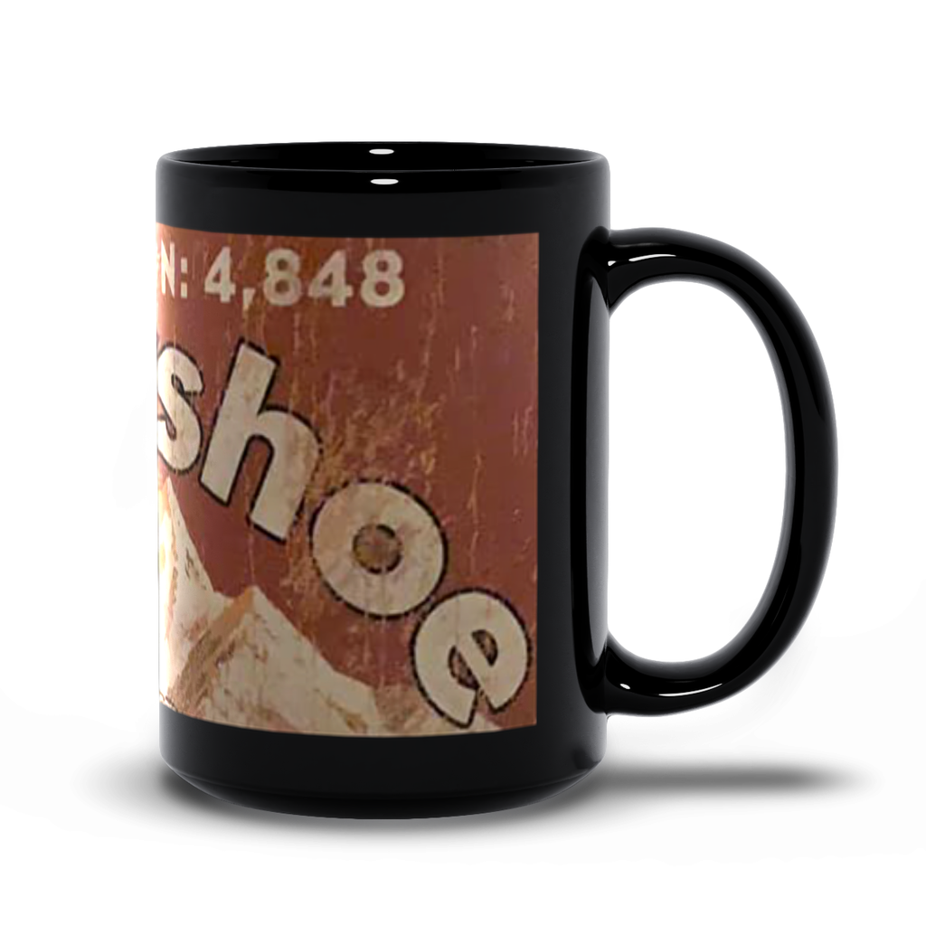 Snowshoe Mountain Black 15oz Coffee Mug