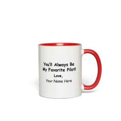 Best Pilot Ever Personalized Accent Coffee Mug