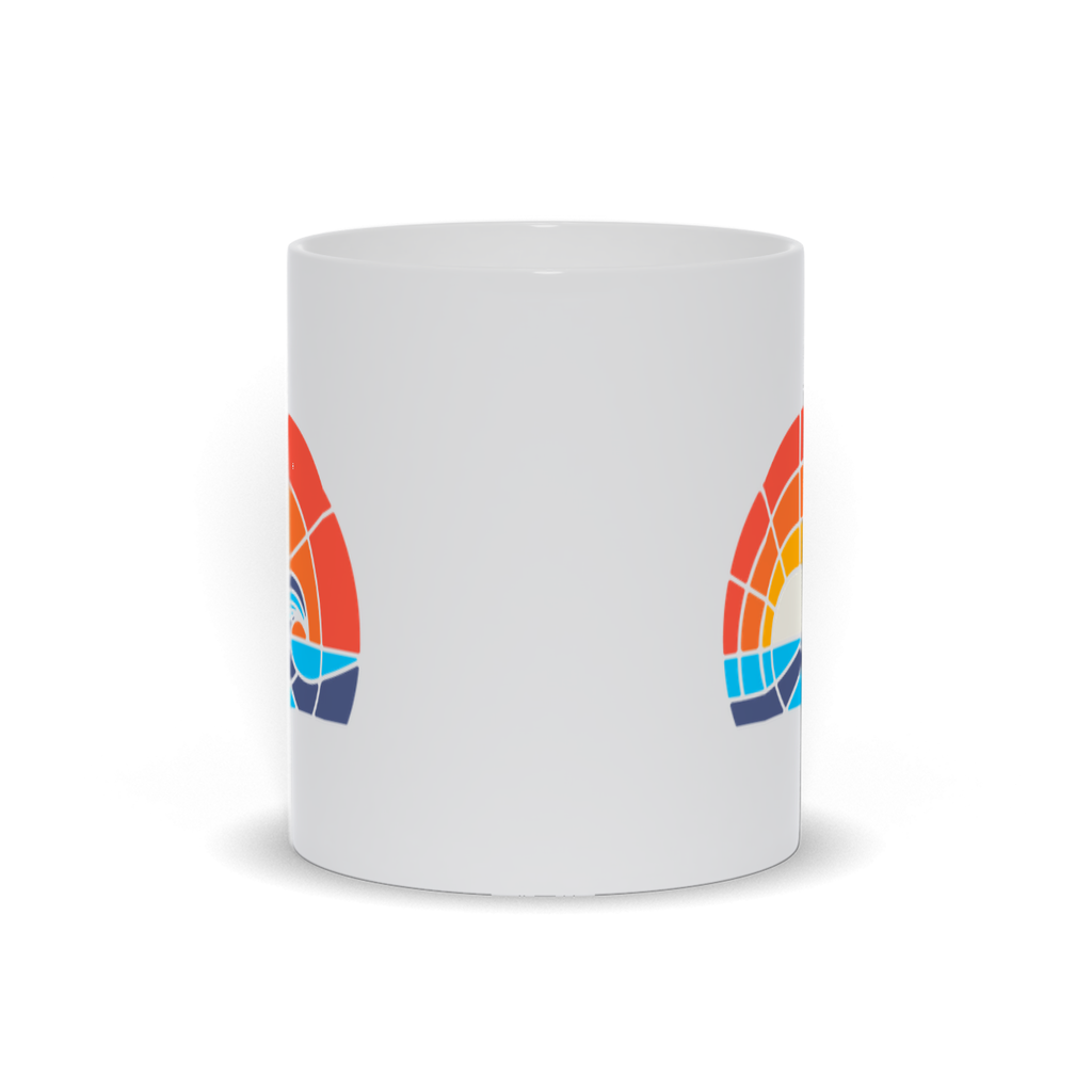 Ocean Sunset with Wave Coffee Mug Front