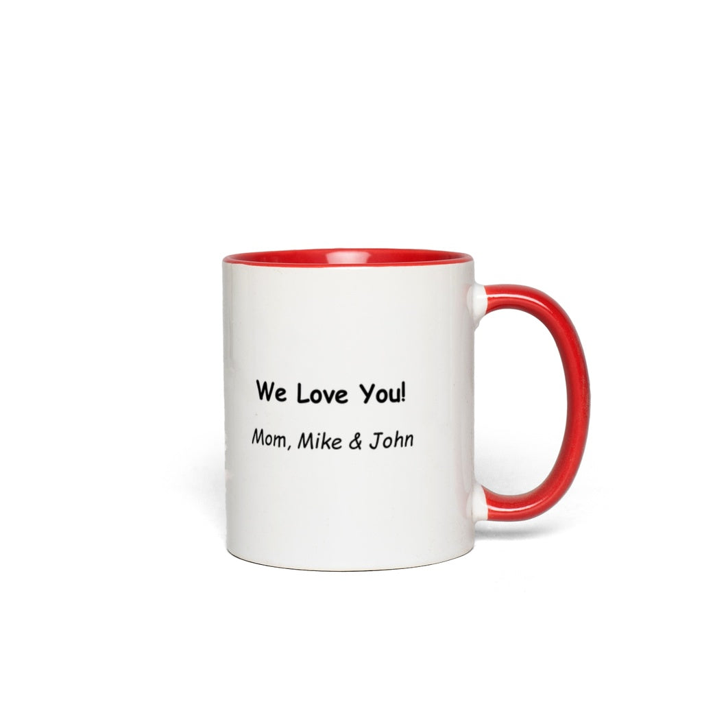 Best Dad Ever Personalized Accent Coffee Mug
