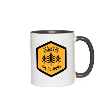 Get Outside and Embrace the Detours Accent Coffee Mug